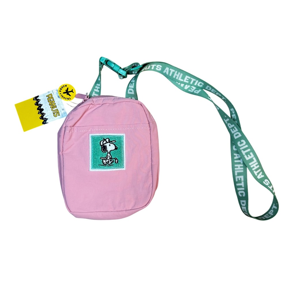 Peanuts Snoopy Pink Travel Pouch Crossbody Bag Athletic Dept.